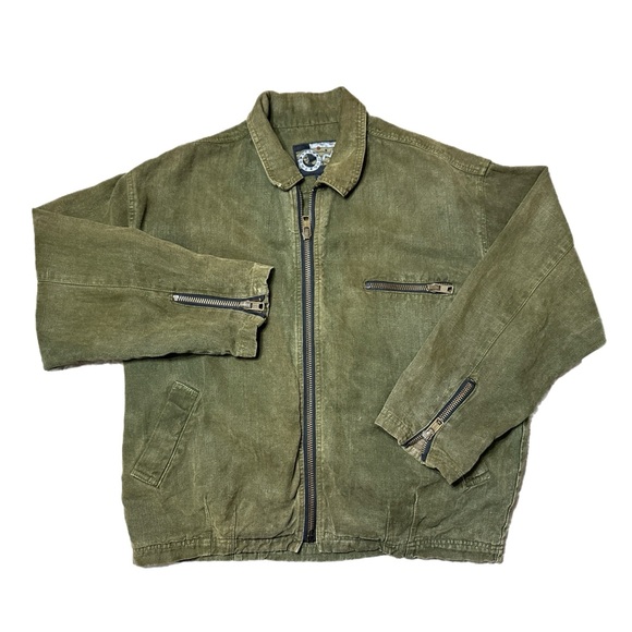 Two Star Dog Hemp Full Zip Green Jacket In Size XL - Picture 10 of 16